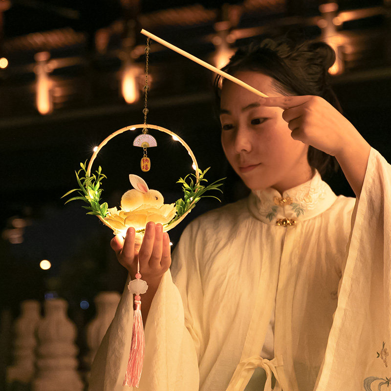 古风幼儿园中秋汉服手提灯笼包灯笼过年材料diy灯笼