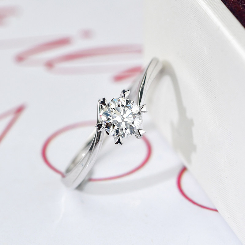 18k30分定制戒托求婚订婚婚戒钻石白金天然手饰