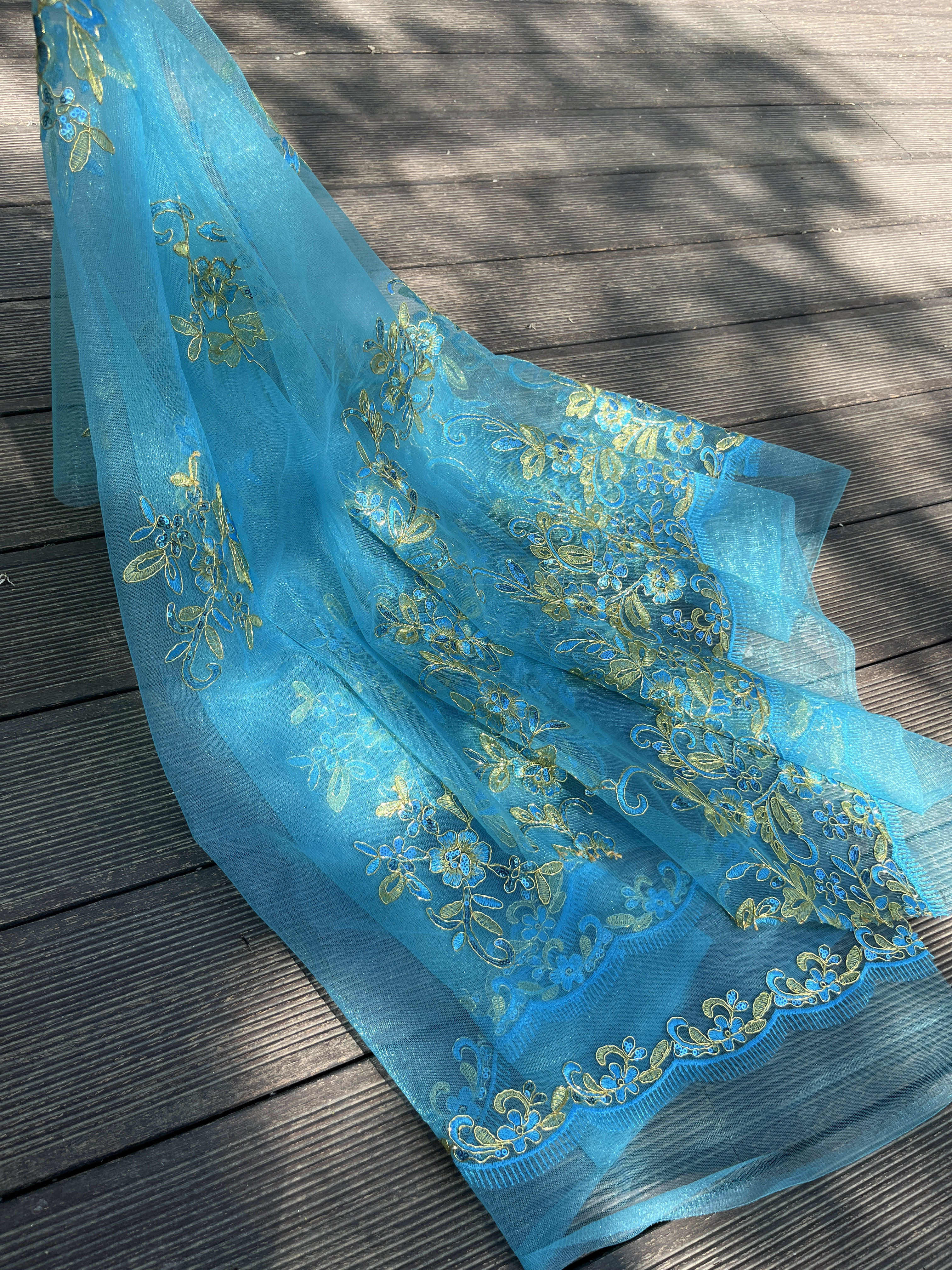 古装汉服披肩异域风情沙丽头印度纱丽网红旅游度假拍照头纱