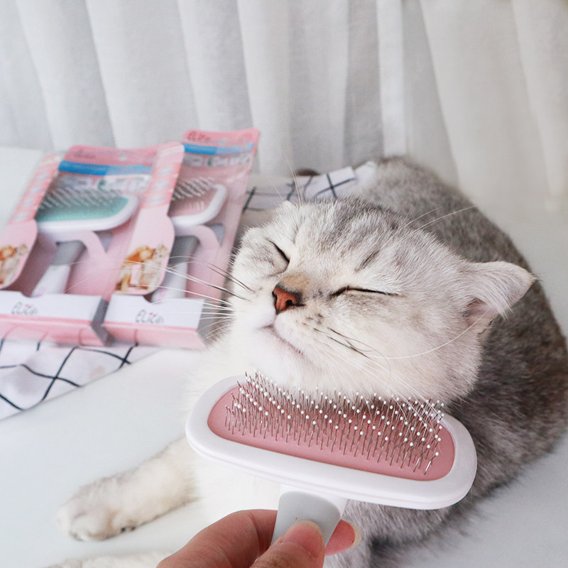 宠物猫梳圆头针梳子撸猫按摩脱毛刷子猫咪去浮毛猫狗梳子