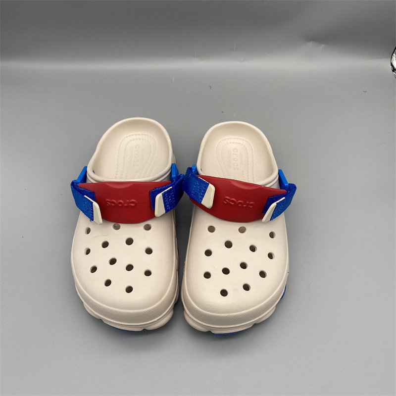 cross夏季新款男女沙滩鞋特林洞洞鞋凉鞋情侣款拖鞋防滑软底拼色