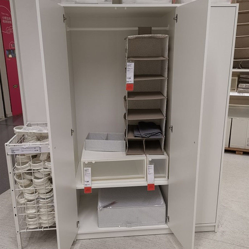 宜家ikea 克勒普斯塔 三门衣柜 简约经济 卧室收纳储物 国内代购