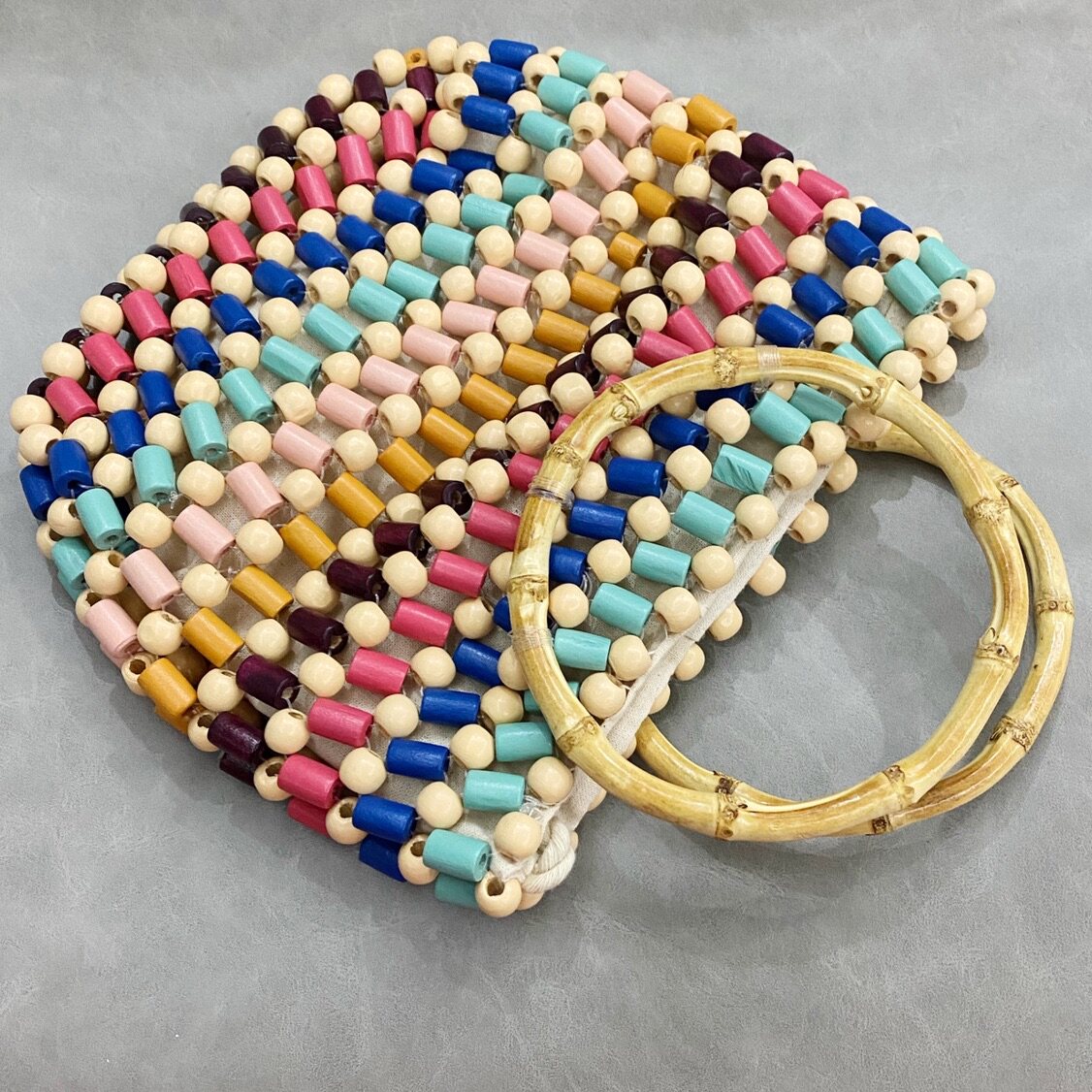 西班牙串珠手工斜挎包圣诞新年礼物小包女孩亲子手提包可爱淑女风