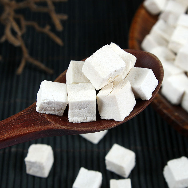 中药材野生茯苓岳西白茯苓丁纯天/然无硫无酸味可打粉 500g 包邮