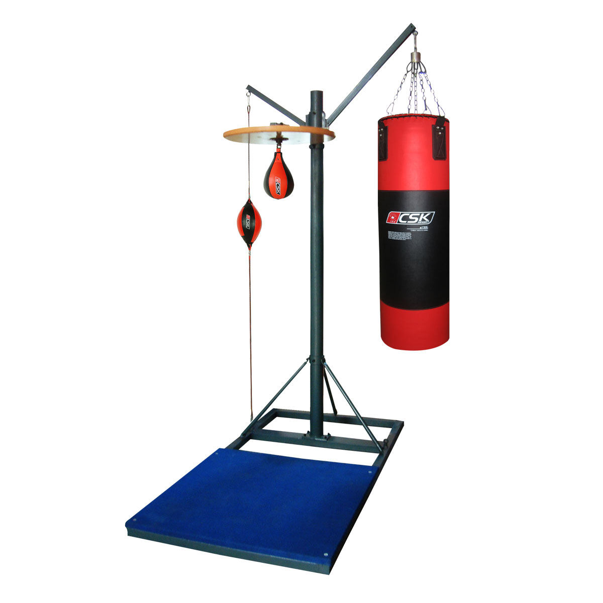 中成王拳击散打综合训练器健身多功能架子立式落地沙袋架