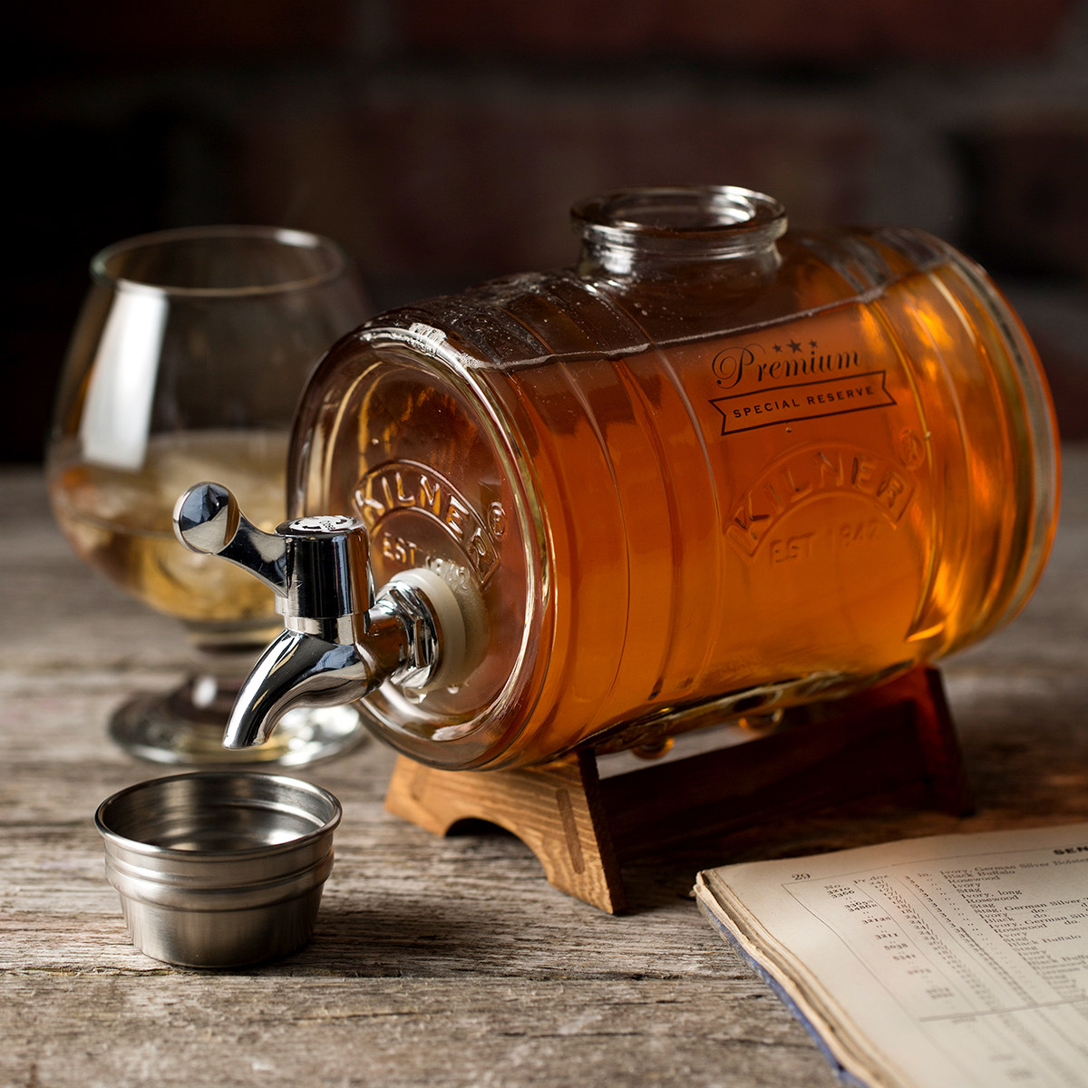 水壶冷水英国kilner大容量可乐桶带龙头玻璃酒罐醒酒器