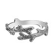 Personality versatile simple design S925 sterling silver jewelry temperament, beautiful vegetarian silver branches opening ring ring female ring Personality versatile simple design S925 sterling silver jewelry temperament, beautiful vegetarian silver branches opening ring ring female ring