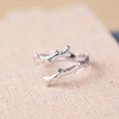 Personality versatile simple design S925 sterling silver jewelry temperament, beautiful vegetarian silver branches opening ring ring female ring Personality versatile simple design S925 sterling silver jewelry temperament, beautiful vegetarian silver branches opening ring ring female ring