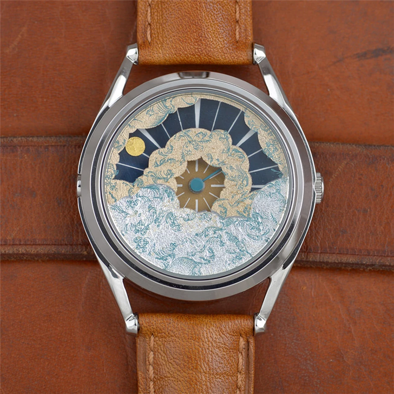 代购正品Mr.Jones Watches Nuage云彩金叶日月同辉金箔创意男女表