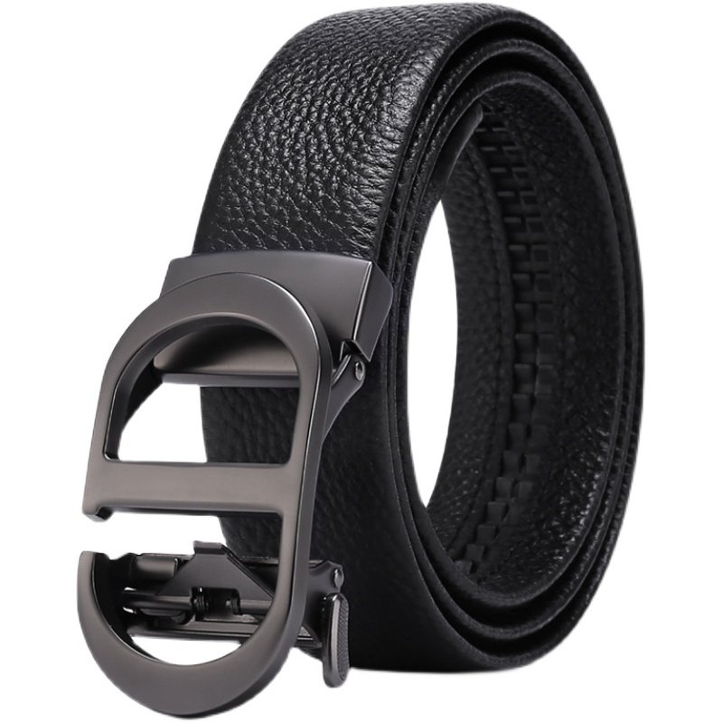 百搭carlekellen头层皮带真皮自动高档腰带青年休闲腰带