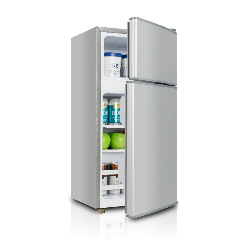 冰熊双门小冰箱118冷藏冷冻单双人宿舍小型租房家用迷你一级节能