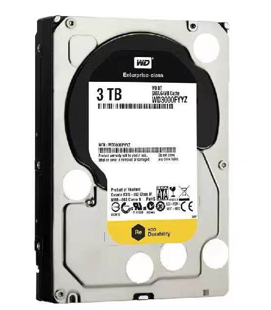 硬盘wd西部数据wd3000fyyz3000g机械黑盘3t监控7200转机械硬盘