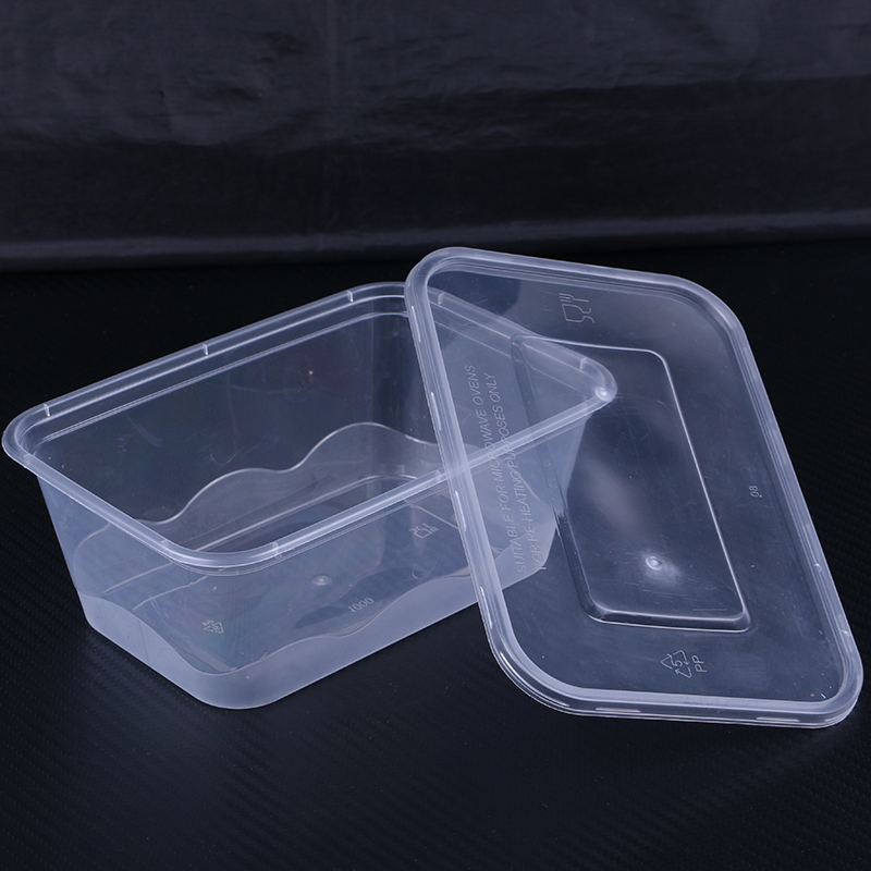 长方形一次性外卖打包盒快餐盒透明加厚塑料带盖鲜切水果盒寿司盒