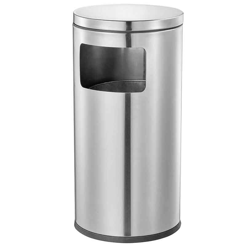 斯德勒斯不锈钢圆形烟灰垃圾桶大号座地商务广场市场垃圾桶