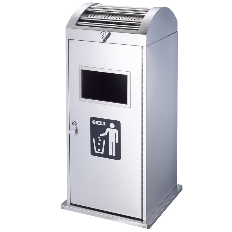 不锈钢户外烟缸垃圾桶大号烟灰广场吸烟区烟筒回收垃圾桶