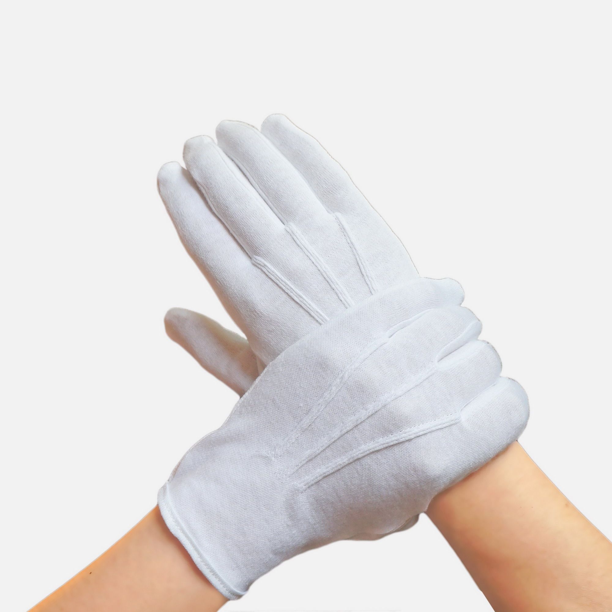 棉手套纽扣男女 出口春夏防晒开车珠宝手表仪器广场舞礼仪白色薄款