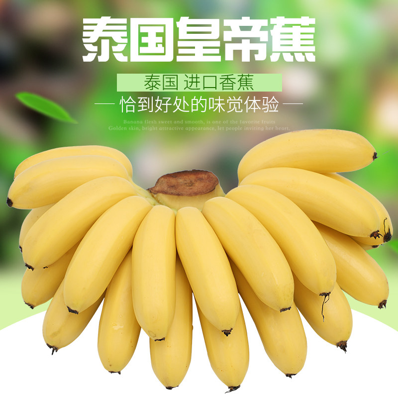 泰国进口4斤特级皇帝蕉新鲜水果banana现割小米蕉小芭蕉泰蕉香蕉