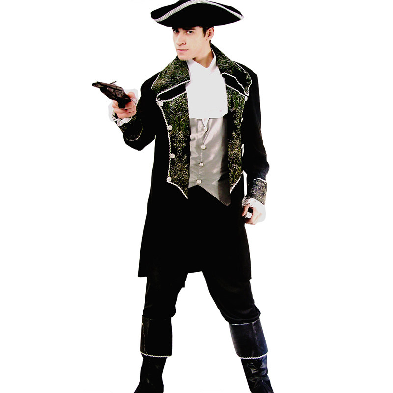 万圣节亲子海盗船主题儿童表演服装加勒比绅士公爵服饰