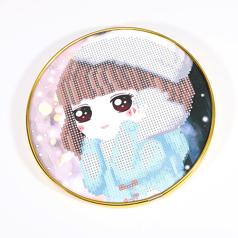 儿童钻石贴画小学生diy手工制作公主水晶贴女孩益智粘贴点贴玩具 - 米