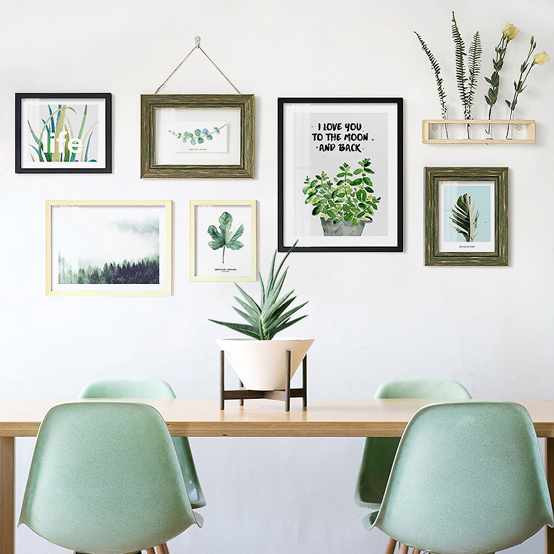 北欧照片墙挂墙相片墙创意组合简约现代相框画框沙发背景墙客厅