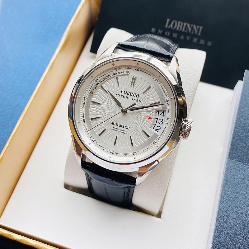 罗宾尼手表男2022年新款男士商务休闲时尚全自动防水机械表腕表