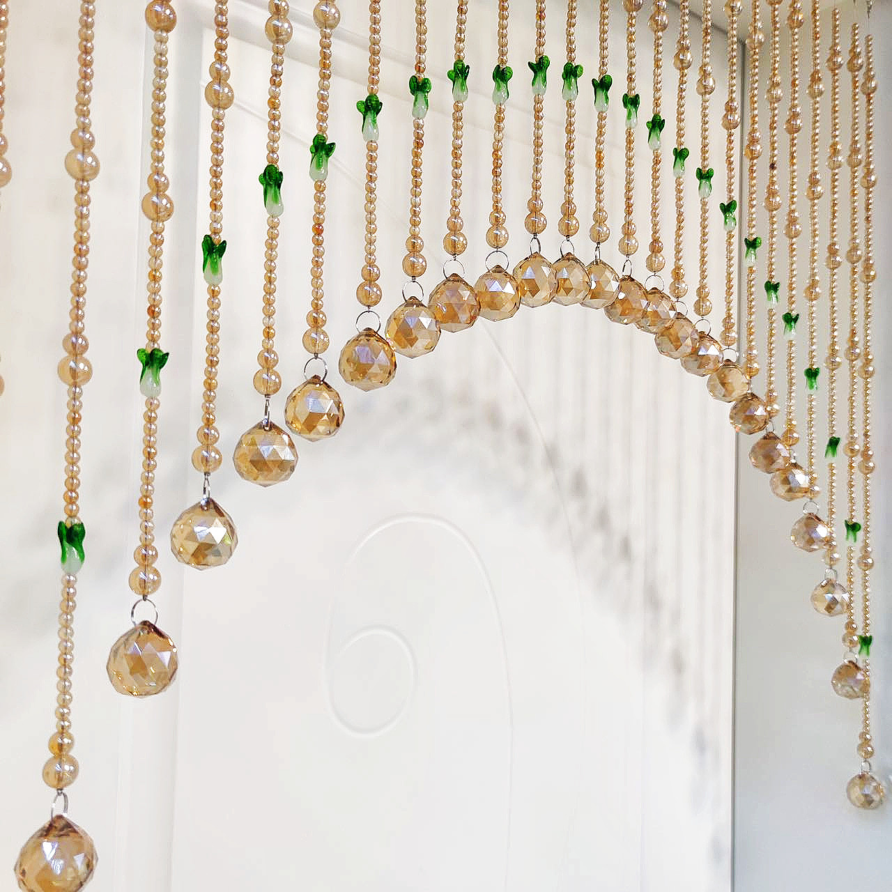 门帘水晶珠帘隔断客厅过道玄关屏风卫生间卧室珠帘