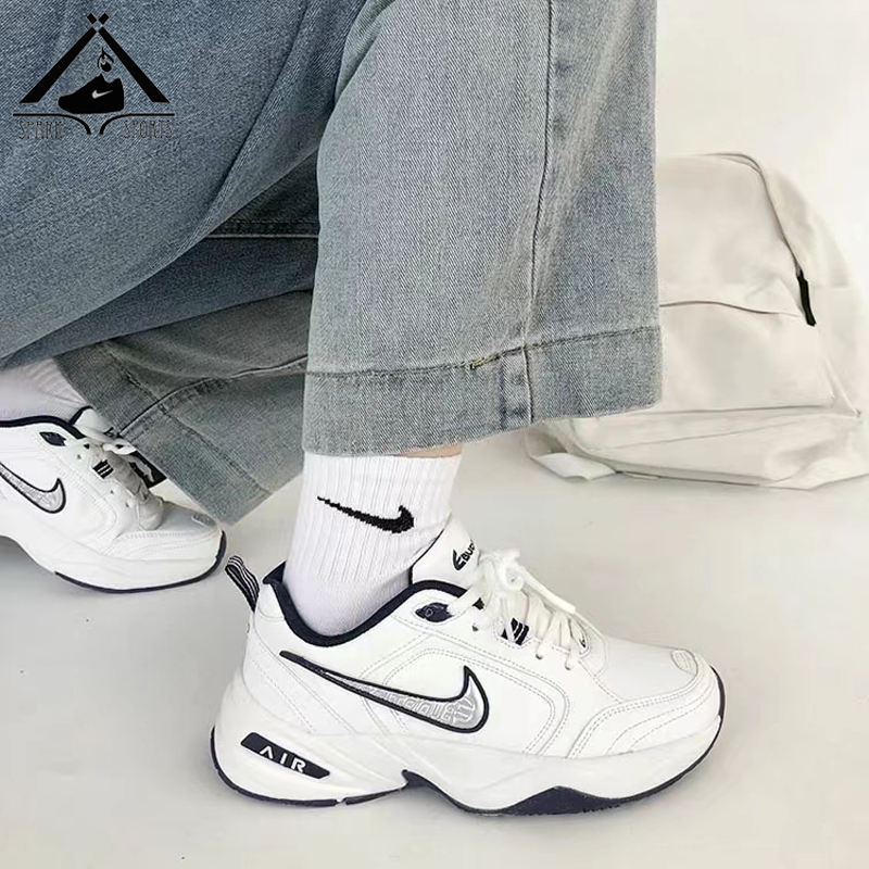 nike耐克airmonarch白蓝复古跑步运动老爹鞋宽版跑步鞋