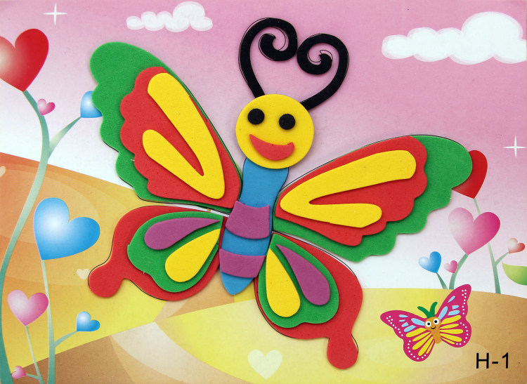 幼儿儿童eva手工贴画3d立体贴纸diy制作手工创意粘贴类