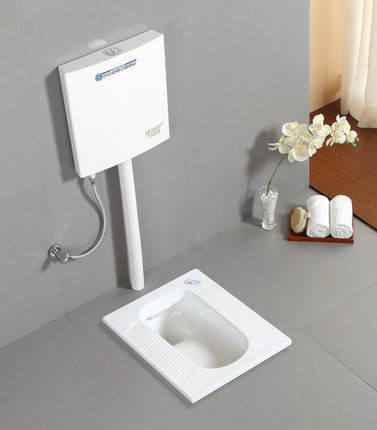 水箱富田便器节能卫生间冲水蹲便家用加厚壁挂式蹲便器