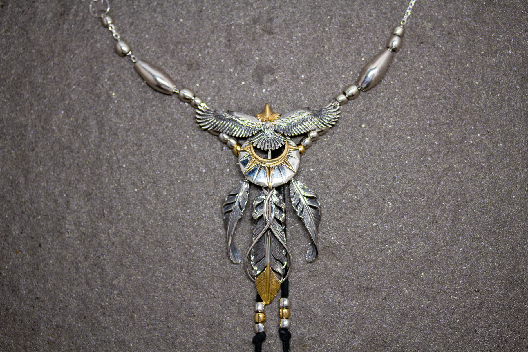 日本正品代理horizonblue银饰18k金头银5cm男女项坠