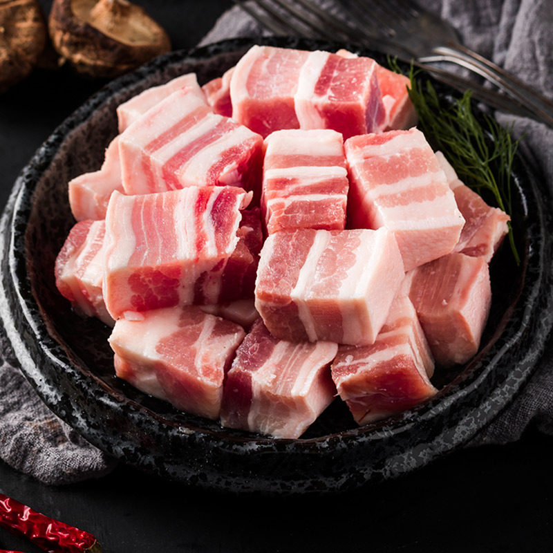 金锣冻五花肉块1kg 冷冻猪肉 五花肉 烧烤食材