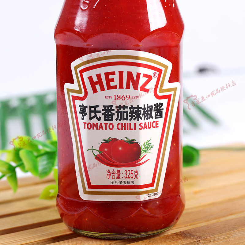 甜辣亨氏番茄辣椒酱325g西餐面饼辣酱薯条汉堡酱类调料