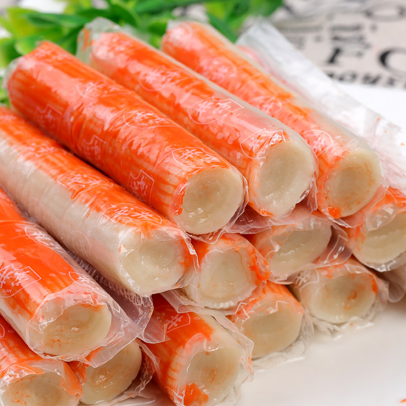 火锅安井仿蟹蟹味500g散称麻辣烫鱼丸串串香豆鱼丸