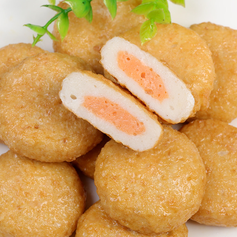 安井食品夹心鱼饼2.5kg火锅店麻辣烫食材豆捞鱼丸鱼丸