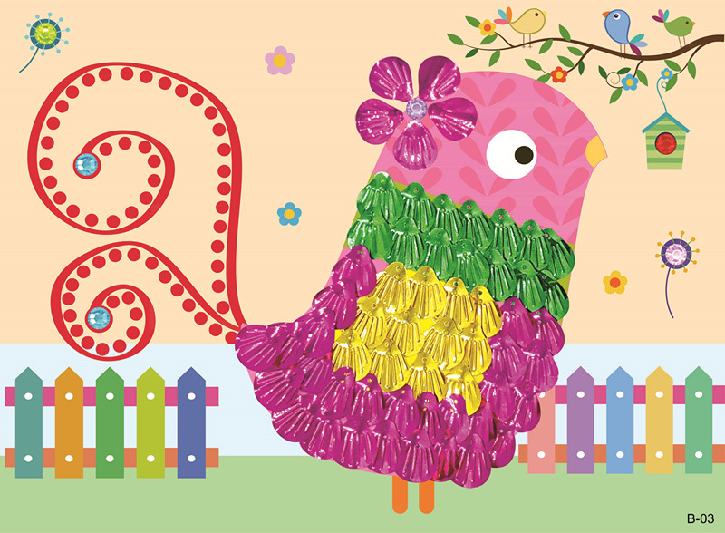 幼儿园diy贝壳画手工制作材料包创意立体粘贴画儿童益智贴画