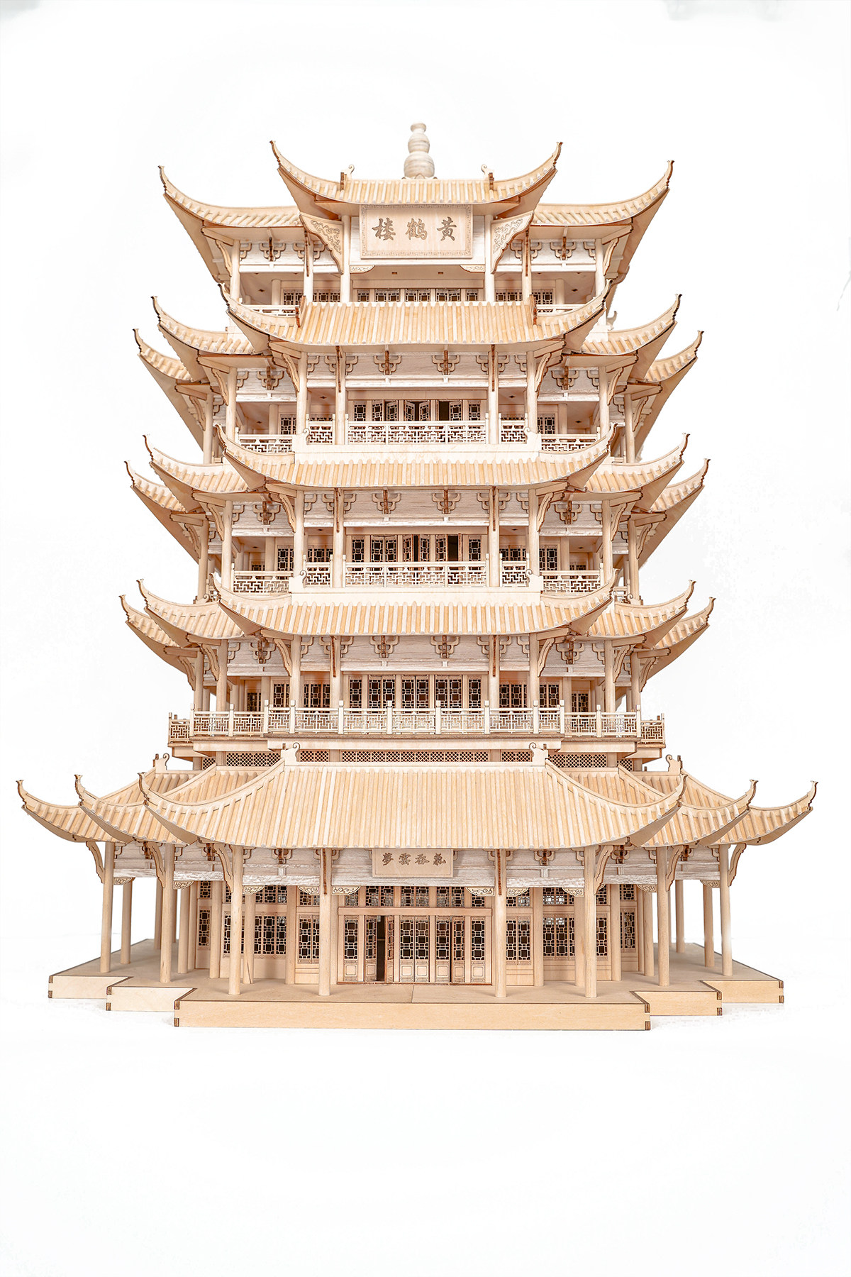 黄鹤楼木质中国古建筑拼装模型制作手工diy材料工具包模型制作工具