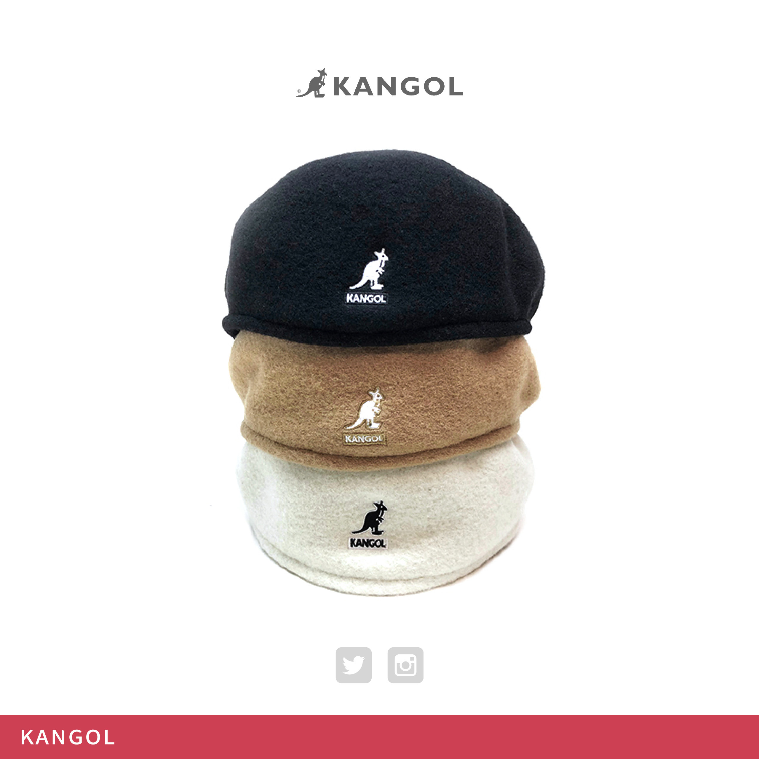 kangol贝雷帽王嘉尔同款袋鼠经典毛呢男女英伦复古帽子