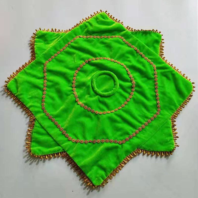 知夫正品加厚手绢花舞蹈道具专业秧歌跳舞考级手拿花二人转八角巾