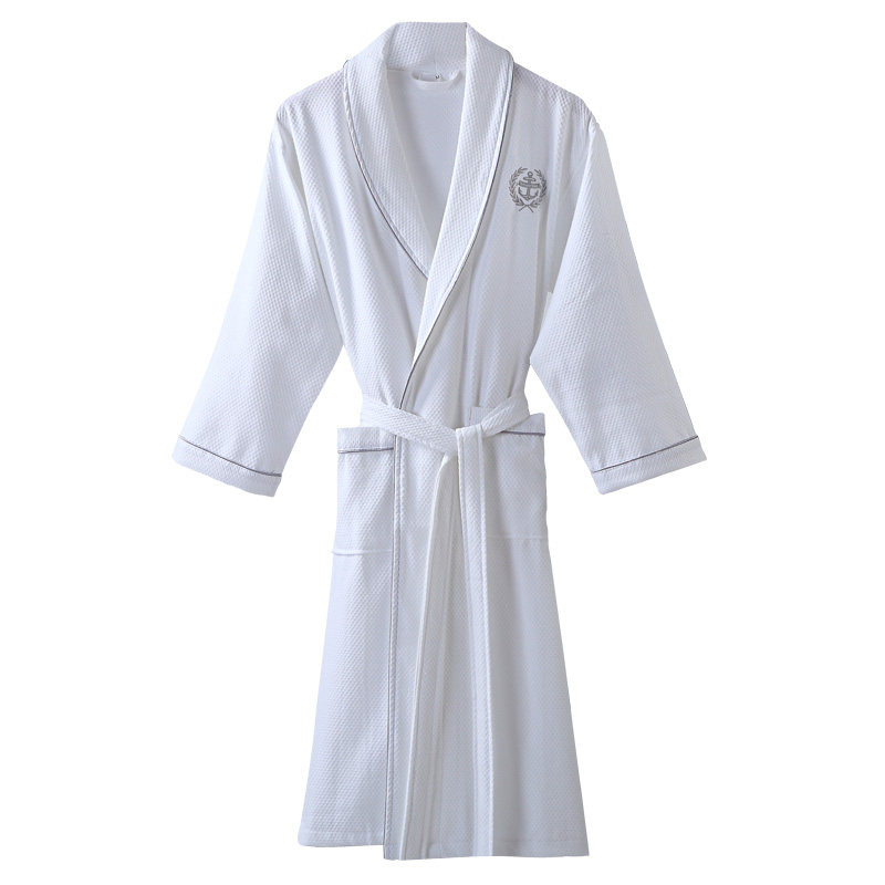 酒店浴袍男女女士春夏季纯棉长款情侣睡袍全棉睡袍