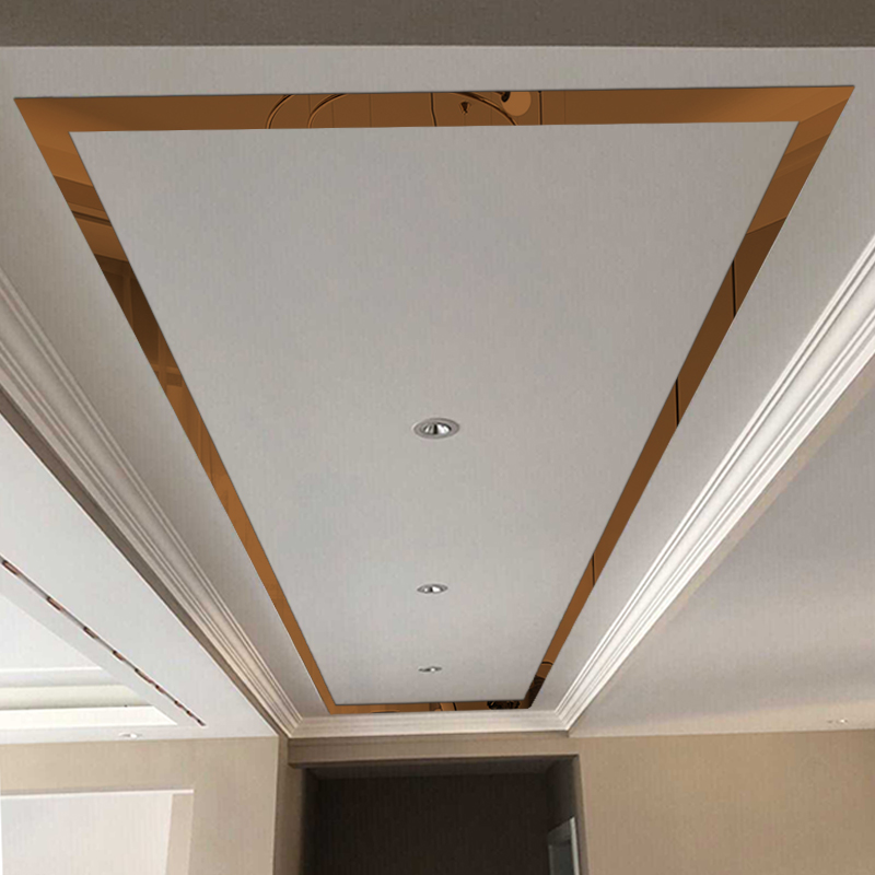 立体亚克力镜面装饰条腰线客厅顶角线边框条吊顶天花板自粘条2345