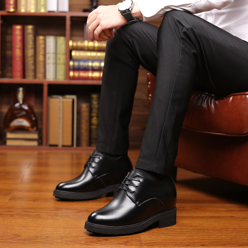 高纳增高皮鞋男10cm内增高商务正装男士高跟鞋12cm厚底增高鞋36码