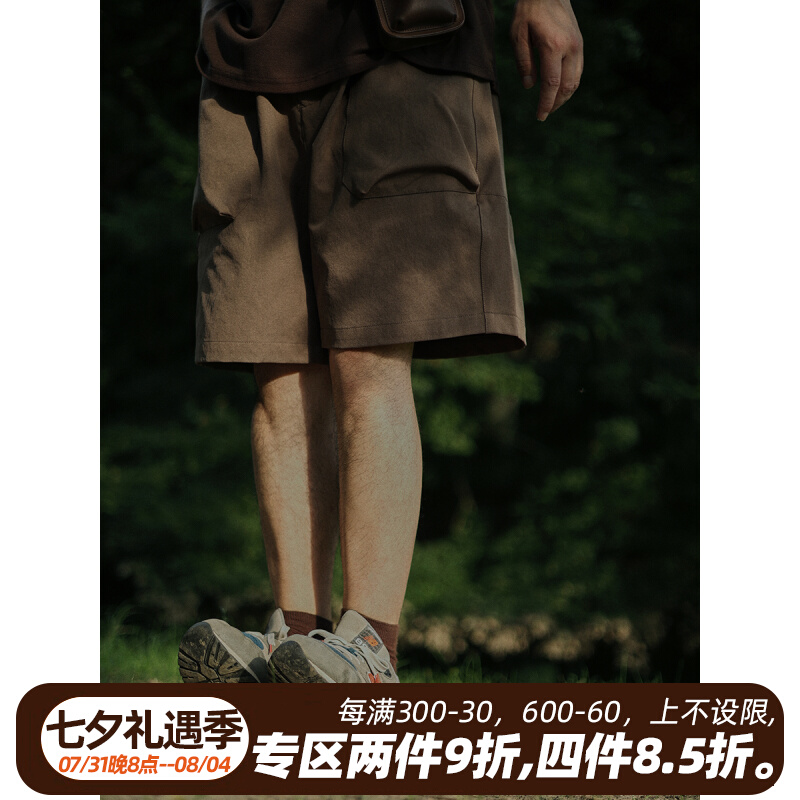 危机青年短裤男夏季新款宽松五分裤日系复古直筒工装cityboy穿搭