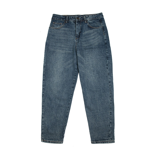 Crisis youth retro washed cat must be nostalgic straight-leg jeans men's Japanese loose overalls trousers trend Crisis youth retro washed cat must be nostalgic straight-leg jeans men's Japanese loose overalls trousers trend