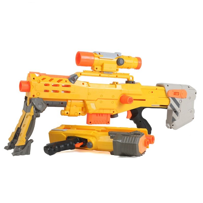 nerf热火精英系列软弹枪黄狙长狙long shot发射器玩具枪cs6橙机