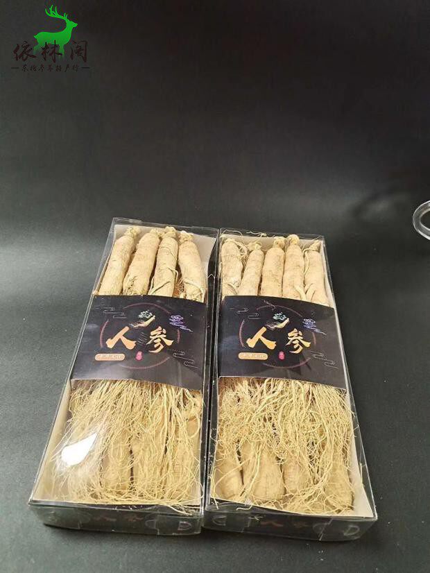 人参生晒东北东北人长白山500g新鲜白参泡酒干1斤人参