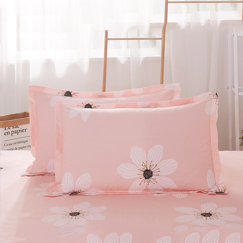 一对装纯棉枕套女成人大号枕头套情侣加厚单人枕套100%全棉枕芯套_阿