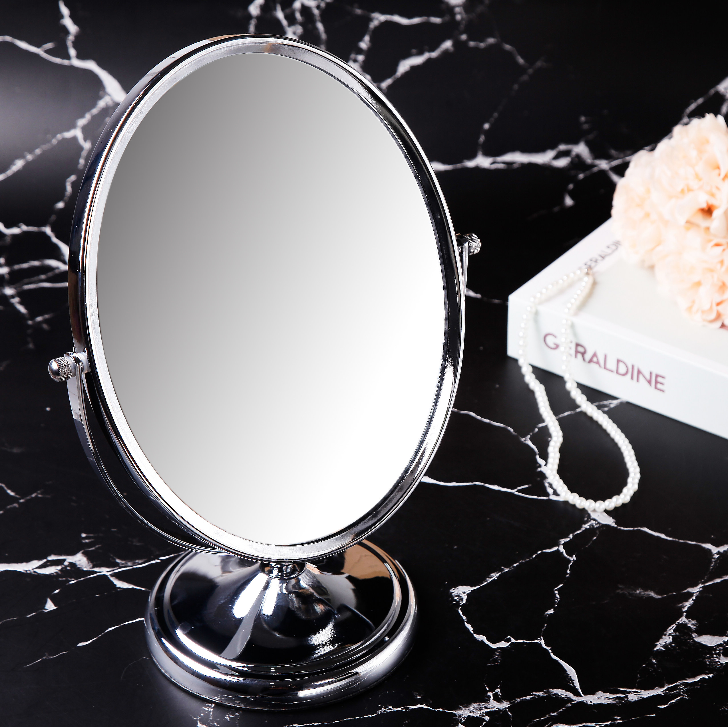 柜台镜子双面珠宝店专用眼镜美容美容化妆化妆镜首饰随身化妆镜