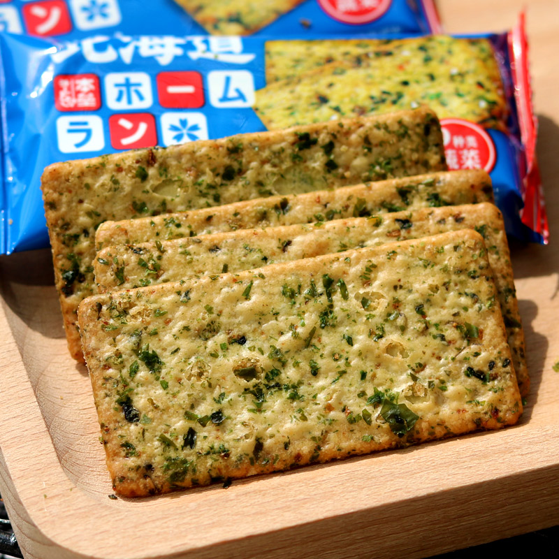 本垒北海道素食蔬菜饼干海苔饼薄脆早餐果蔬脆片薄脆饼干
