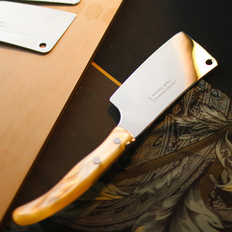 法国claudedozorme狼头不锈钢奶酪刀小菜刀彩色树脂黄油刀芝士刀