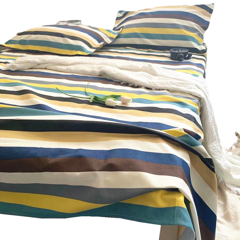 帆布上三宿舍学生不易不起件套布床夏凉席粗布床单